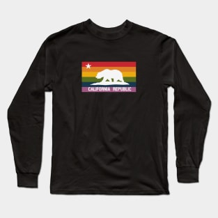 Team Rainbow LGBT Pride California rainbow flag bear Long Sleeve T-Shirt